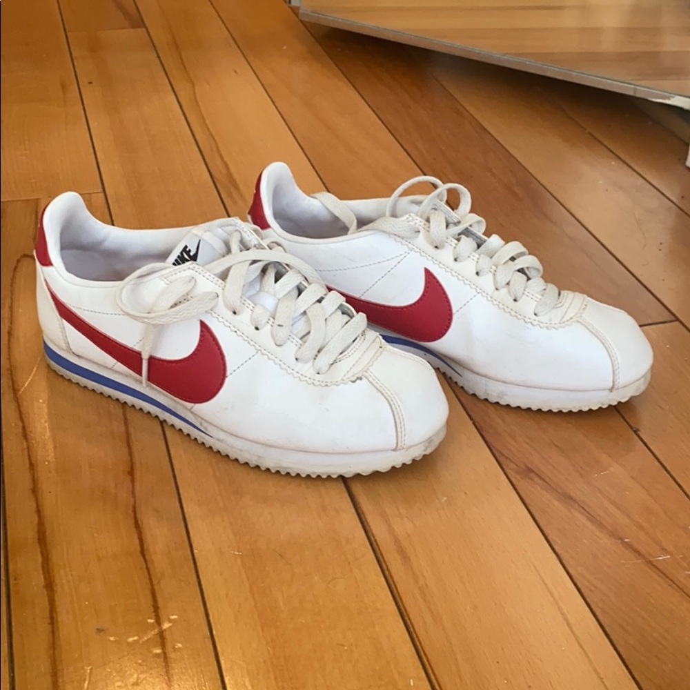 Nike Cortez Classic Sneakers (white/red/blue)